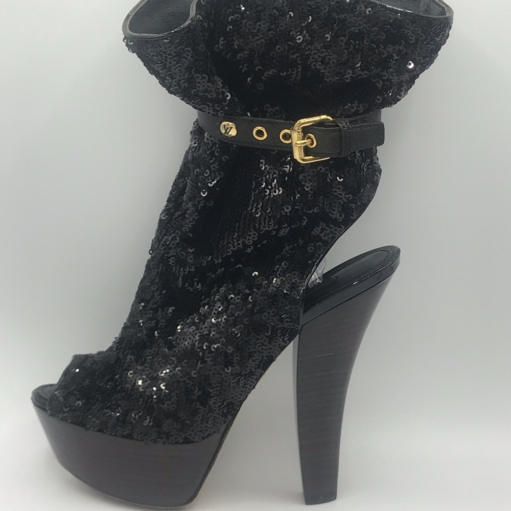 Louis Vuitton Runway Peep Toe Platform Ankle Boots - Picture 2 of 16